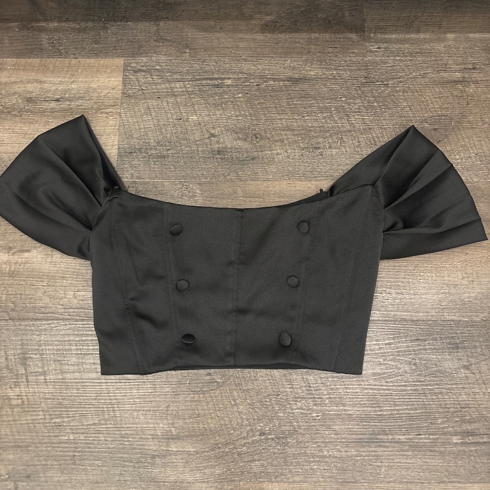 Zara black crop top